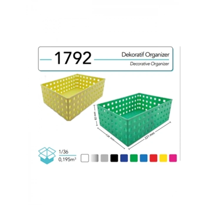 3E Grup - Ark 15.5x22 Cm Çok Amaçlı Organizer 1792