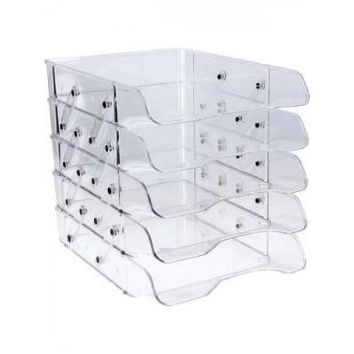 3E Grup - Ark Hareketli Şeffaf 5li Evrak Rafı 2085