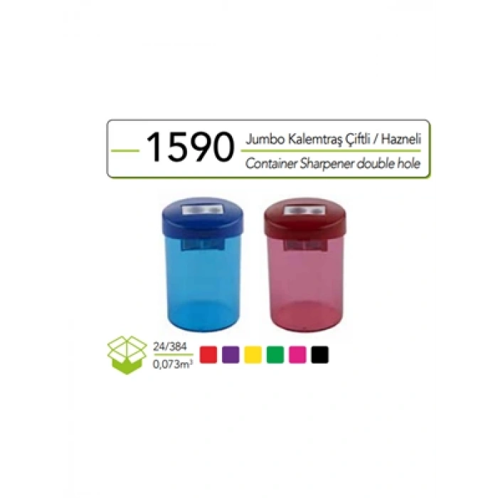 3E Grup - Ark Jumbo Çift Delikli Hazneli Kalemtraş 1590