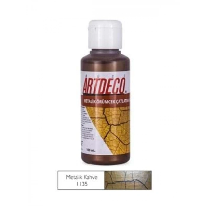 3E Grup - Artdeco 100 Ml Örümcek Çatlatma Boyası Metalik Kahve Y-028d-1135