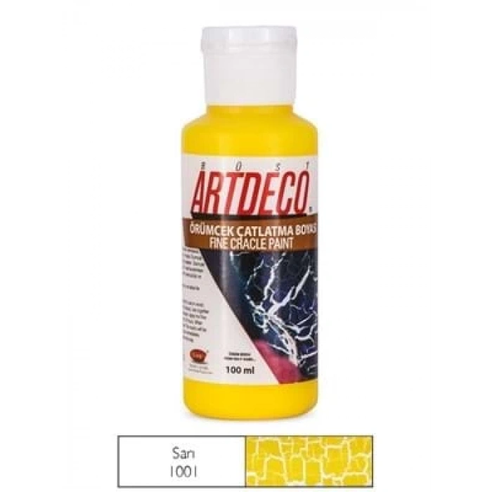 3E Grup - Artdeco 100 Ml Örümcek Çatlatma Boyası Sarı 28d-1001