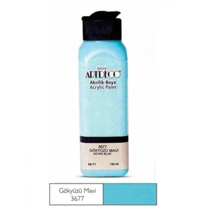 3E Grup - Artdeco 140 Ml Akrilik Boya Gökyüzü Mavi 70r-3677