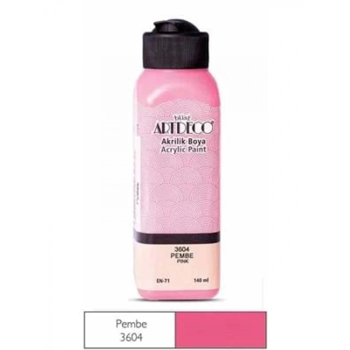 3E Grup - Artdeco 140 Ml Akrilik Pembe Boya 70r-3604