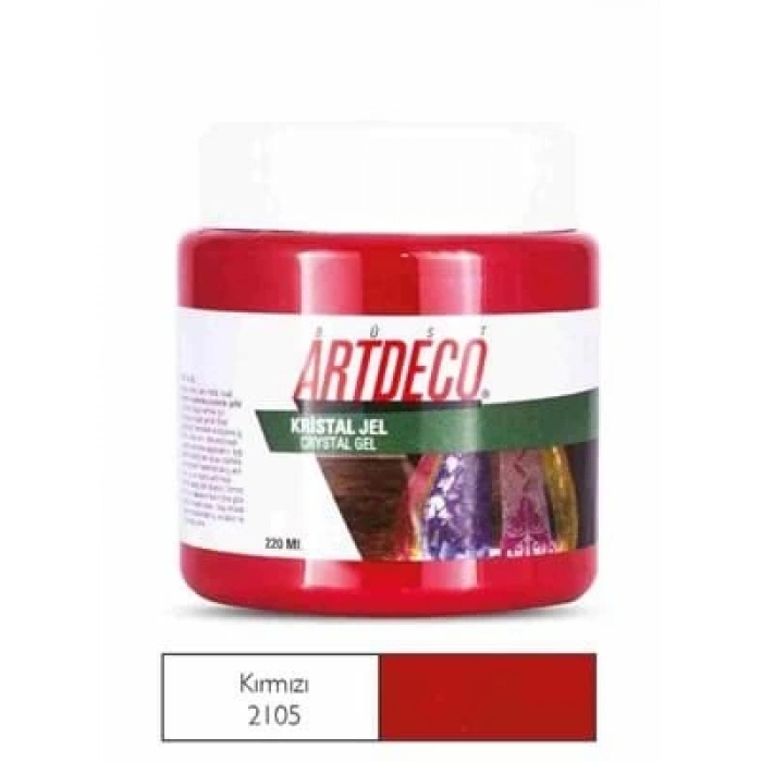 3E Grup - Artdeco 220 Ml Kristal Jel Ahşap Boya Kırmızı 2105