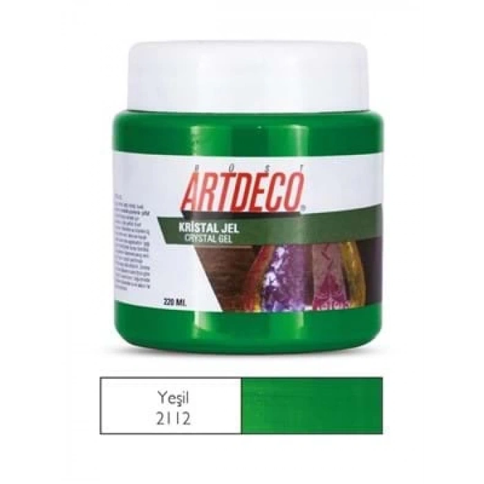 3E Grup - Artdeco 220 Ml Kristal Jel Ahşap Boya Yeşil 2112