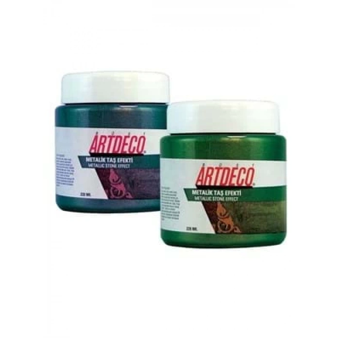 3E Grup - Artdeco 220 Ml Taş Efekti Rölyef Pasta Metalik Yeşil 2021
