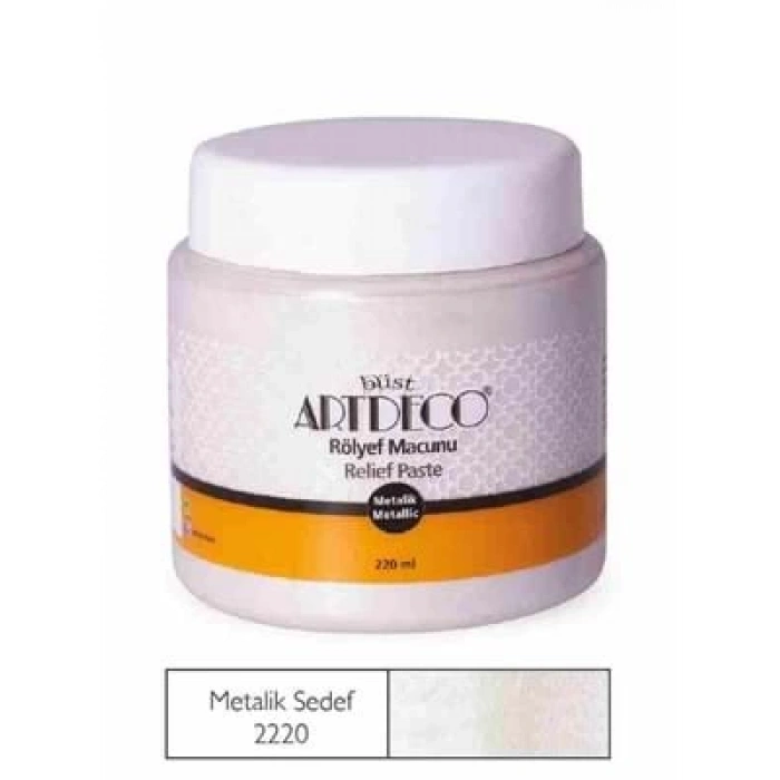 3E Grup - Artdeco 2220 Simli Rölyef Macunu Sedef 220 Ml