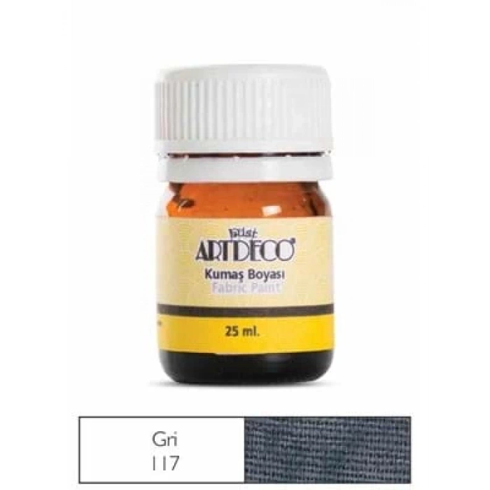 3E Grup - Artdeco 25 Ml Kumaş Boyası Gri 10a-117