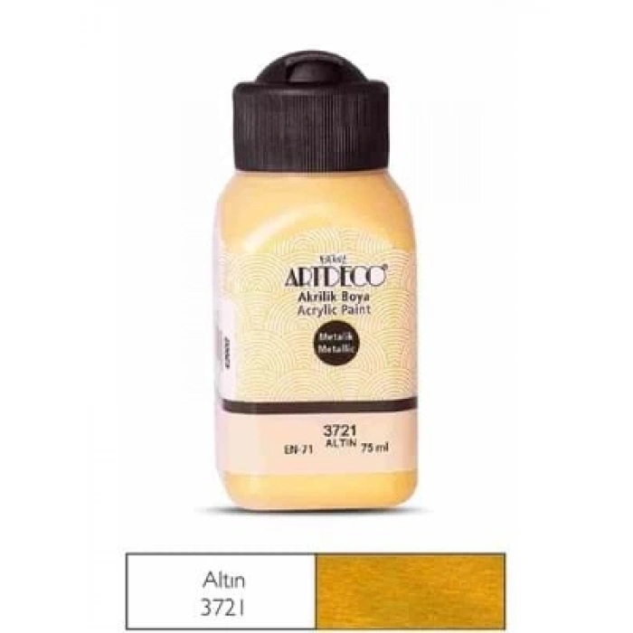 3E Grup - Artdeco 75 Ml Akrilik Boya Metalik Altın 71ı-3721