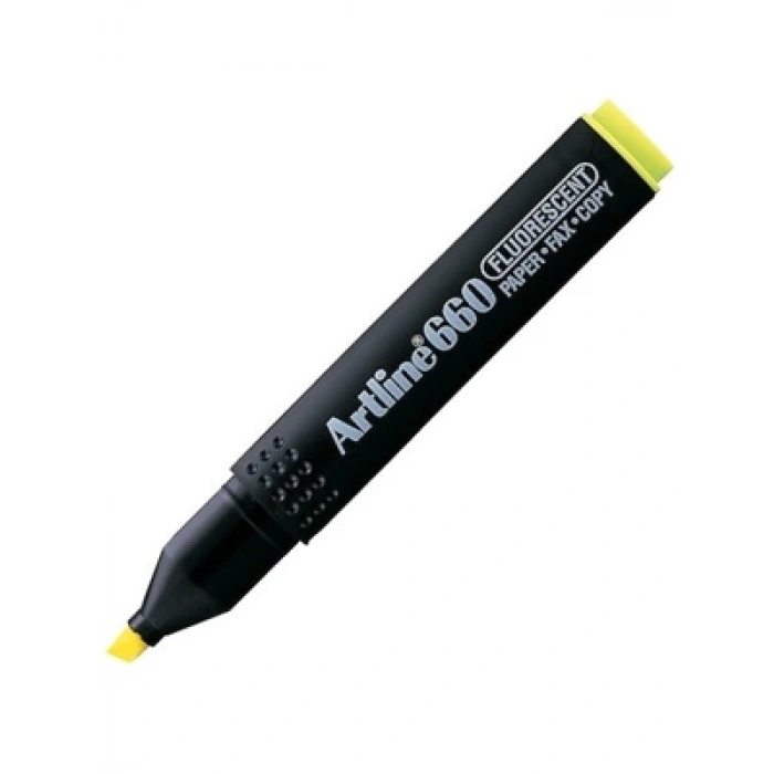 3E Grup - Artline Kesik Uç Fosforlu Kalem Neon Sarı Ek-660n