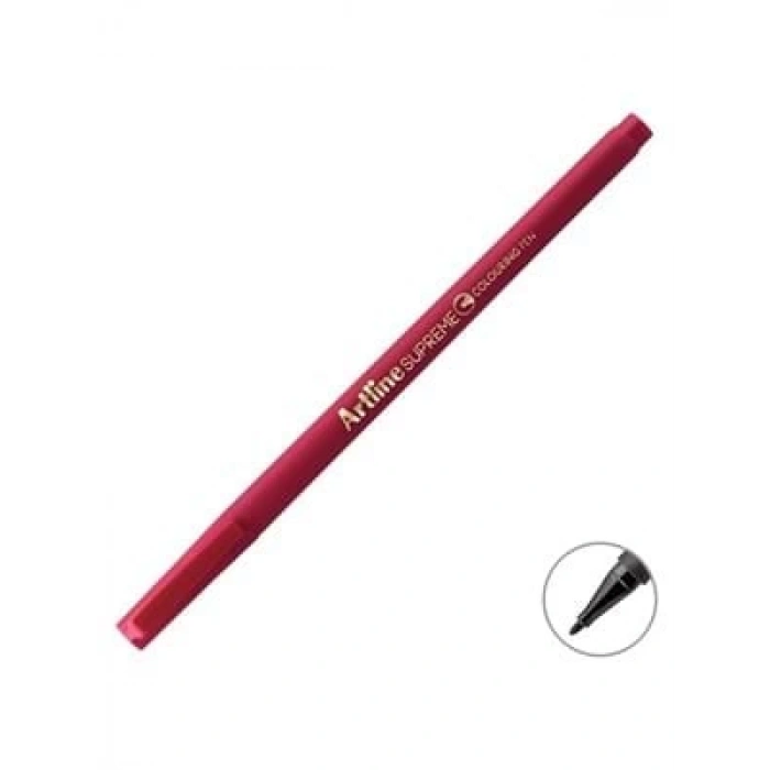 3E Grup - Artline Supreme 0.6 Mm Keçe Uçlu Kalem Dark Red Epfs-210