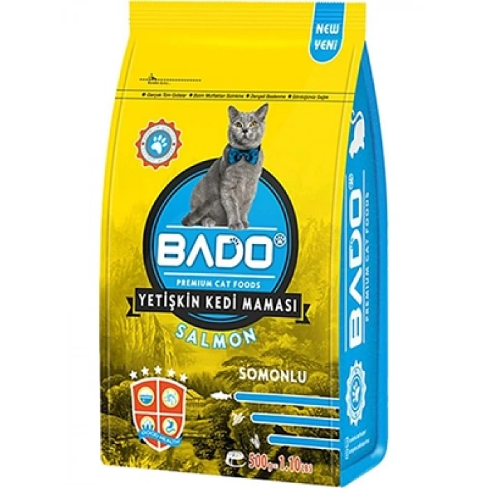 3E Grup - Bado 500 Gr Somonlu Yetişkin Kedi Maması Kuru