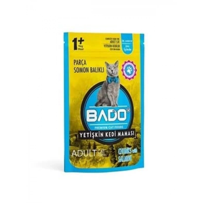 3E Grup - Bado 85 Gr Somon Balıklı Yetişkin Kedi Maması Yaş