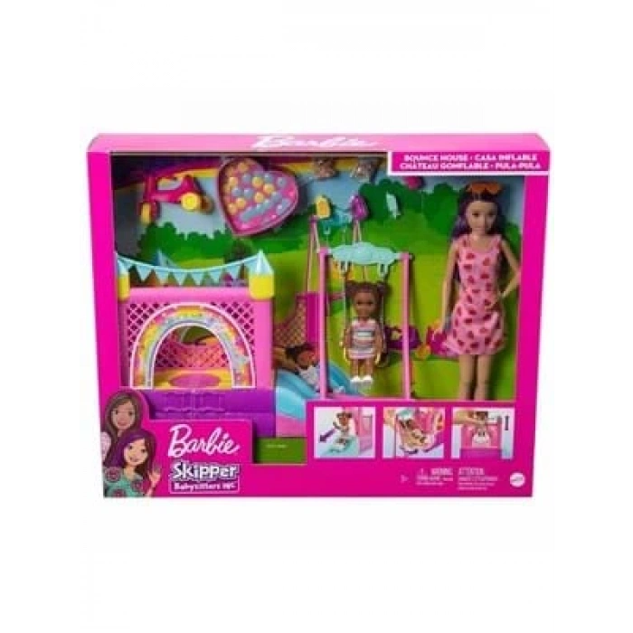 3E Grup - Barbie Bebek Bakıcısı Skipper Oyun Evi Seti Hhb67