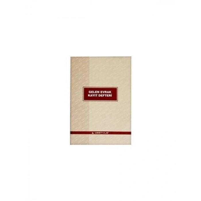 3E Grup - Bayındır Gelen Evrak Kayıt Defteri 40yp