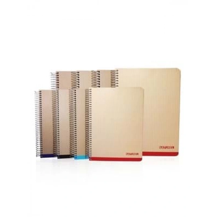 3E Grup - Bayındır Natural A4 Sert Kapak Spiralli Defter Çizgili 100 Yp 0210