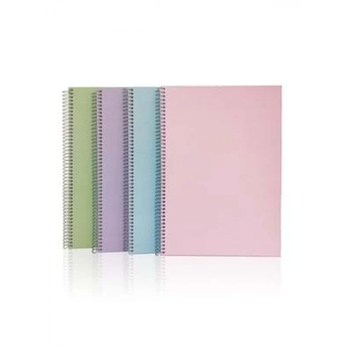 3E Grup - Bayındır Pastel 20x28 Cm Sert Kapak Spiralli Defter Çizgisiz 120 Yp Bed0673
