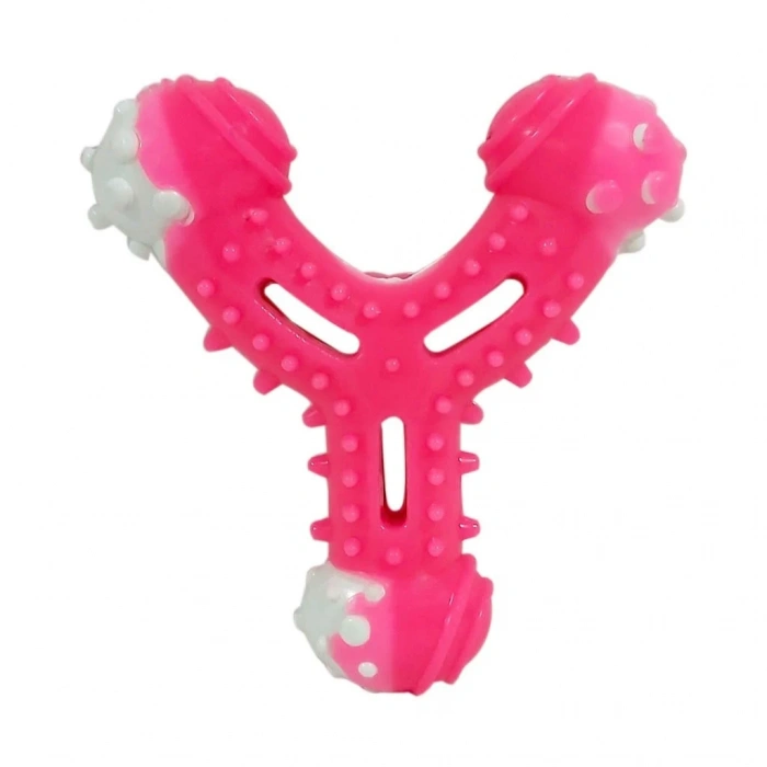 3E Grup - Benny Diş Kaşıma Köpek Oyuncağı Çatal 11 cm Çeşitli Renklerde