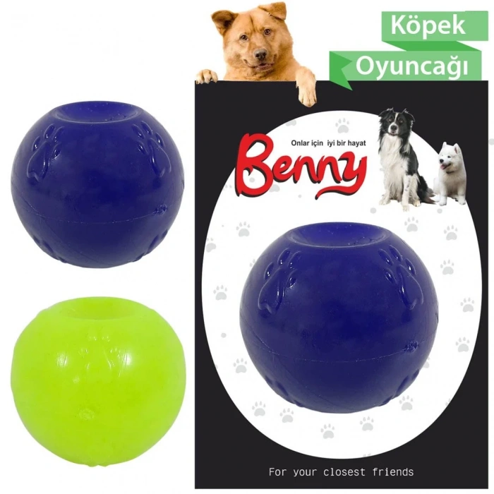 3E Grup - Benny Köpek Oyuncağı Sert Top 5 cm Çeşitli Renklerde