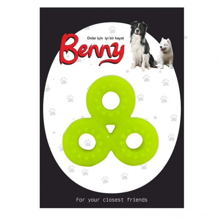 3E Grup - Benny Köpek Oyuncağı Üçlü Halka 9 x 9 cm Çeşitli Renklerde