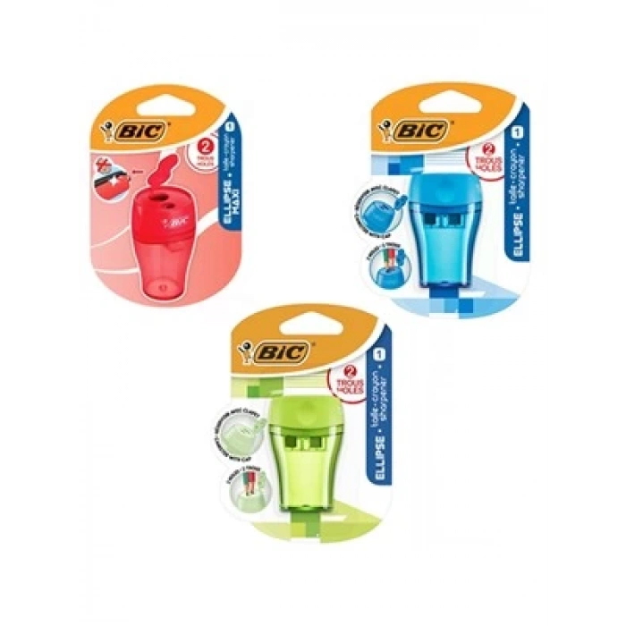 3E Grup - Bic Ellipse Maxi Çift Delikli Kapaklı Kalemtraş 9505181