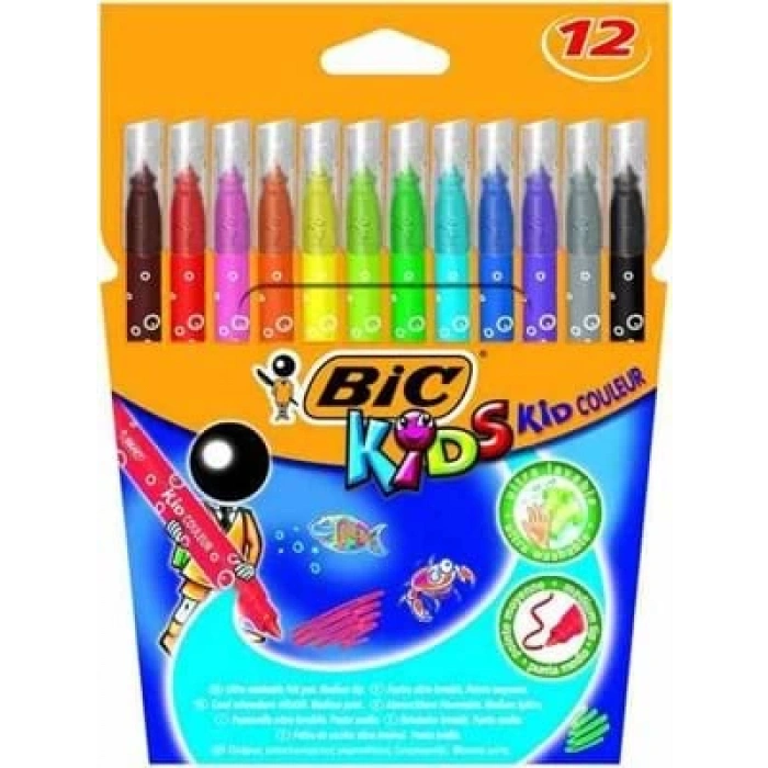 3E Grup - Bic Kıd Couleur Keçeli Boya Kalemi 12 Li 9202937