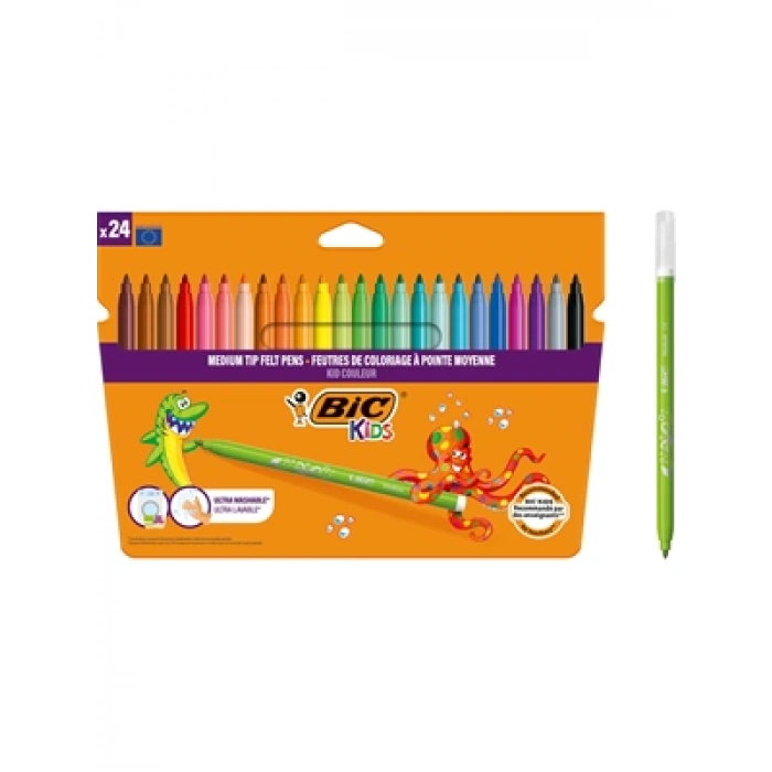 3E Grup - Bic Kıd Couleur Keçeli Boya Kalemi 24 Lü 8418005