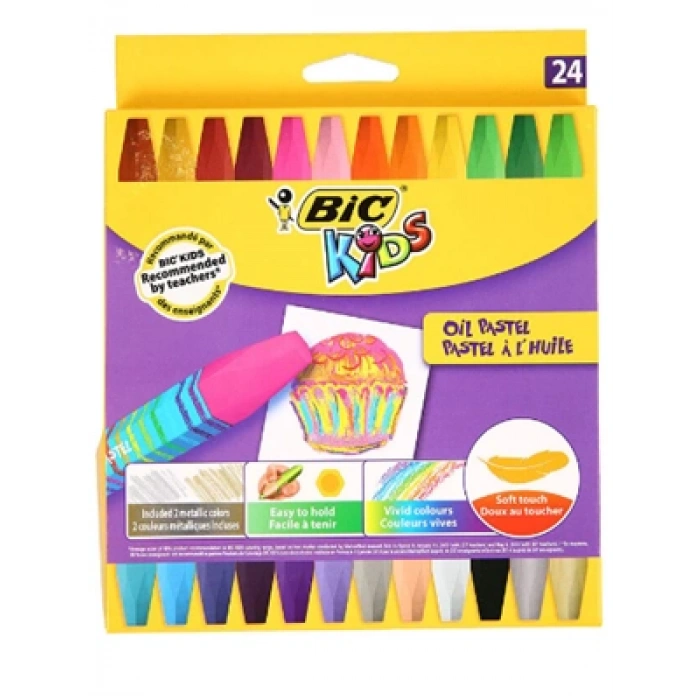 3E Grup - Bic Kıds Oıl Pastel Boya 24 Lu Cbw24 926447