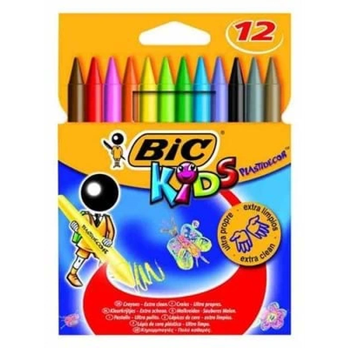 3E Grup - Bic Plastıdecor Pastel Boya 12 Li 9457645