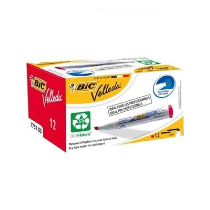 3E Grup - Bic Velleda 1751 Tahta Kalemi Kırmızı