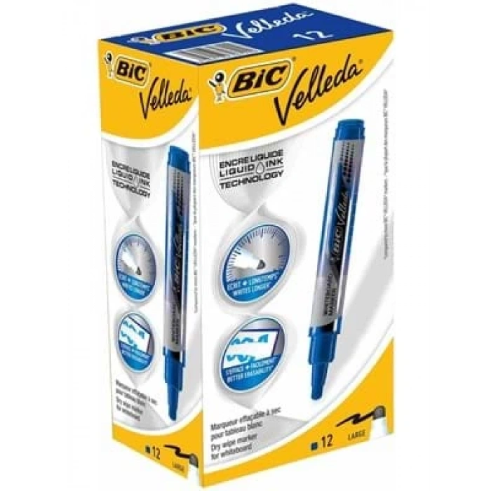 3E Grup - Bic Velleda Tahta Kalemi Large Mavi 902095
