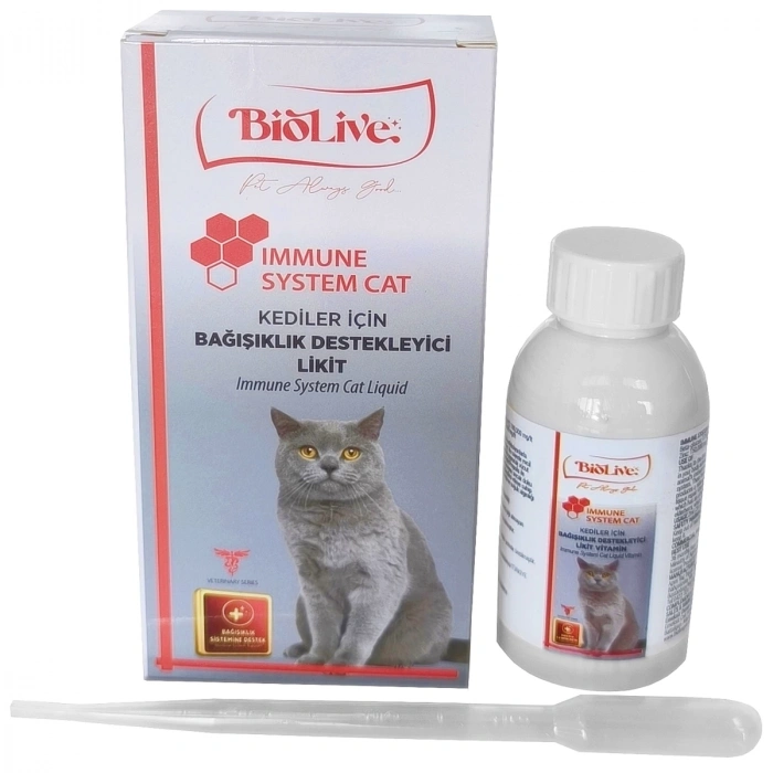 3E Grup - Biolive Immune Cat Kediler İçin Bağışıklık Destekleyici Sıvı Vitamin 100ml