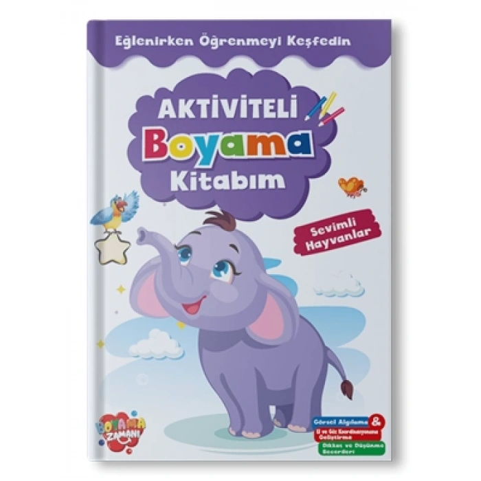 3E Grup - Boyama Zamanı Aktiviteli Boyama Kitabım - Sevimli Hayvanlar - Koloni Kitap