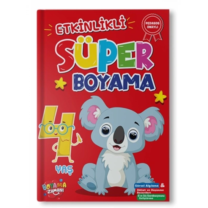 3E Grup - Boyama Zamanı Etkinlikli Süper Boyama (+4 Yaş) - Koloni Kitap