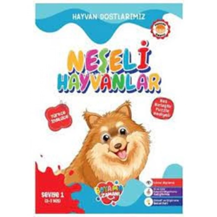 3E Grup - Boyama Zamanı Hayvan Dostlarımız - Neşeli Hayvanlar - Koloni Kitap