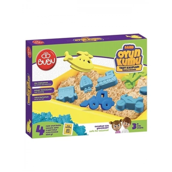 3E Grup - Bubu 1000gr Oyun Kumu Büyük Havuzlu Araç Kalıplar Ku0054