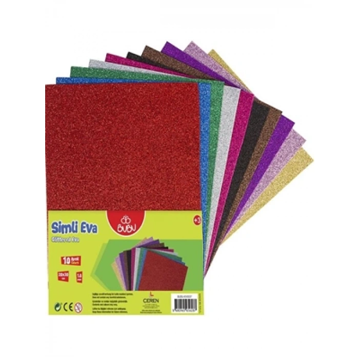 3E Grup - Bubu 20x30 Cm 1.8 Mm Simli Eva 10 Renk Ev0037