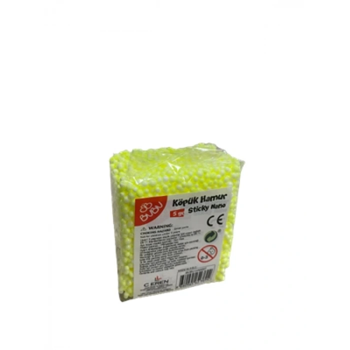 3E Grup - Bubu 5 Gr Köpük Oyun Hamuru Neon Sarı Has001-ha0007
