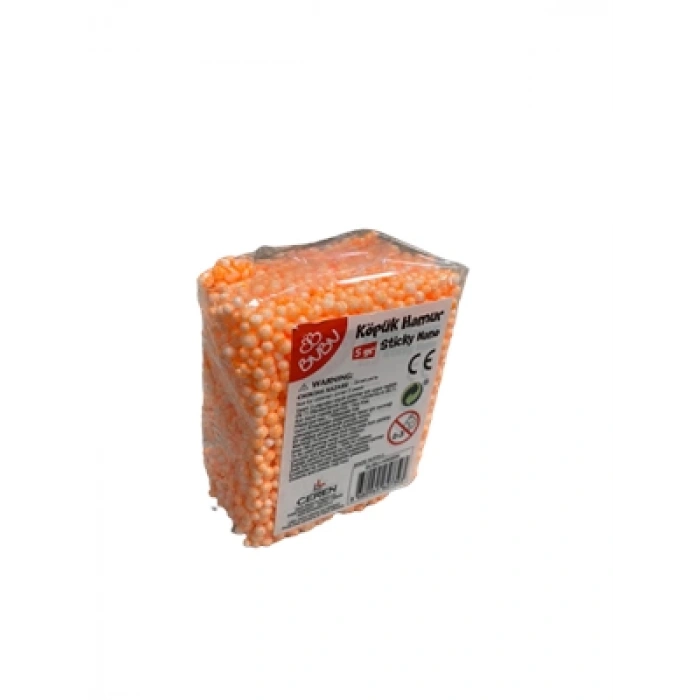 3E Grup - Bubu 5 Gr Köpük Oyun Hamuru Neon Turuncu Has001-ha0009