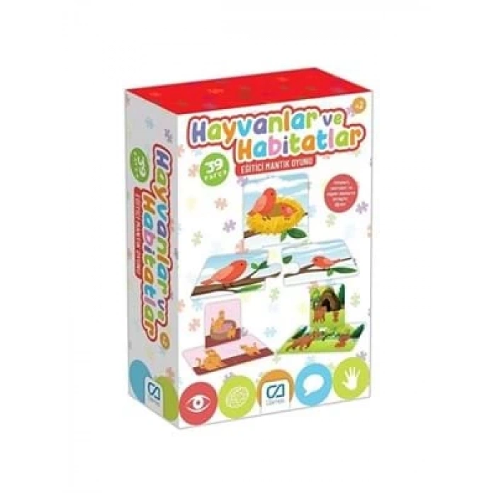 3E Grup - Ca Hayvanlar ve Habitatlar Eğitici Mantık Oyunu 39 Parça Ca.5149