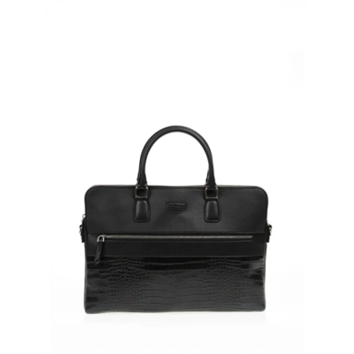 3E Grup - Cacharel Suni Deri Evrak Çantası Siyah 01ch1004-s