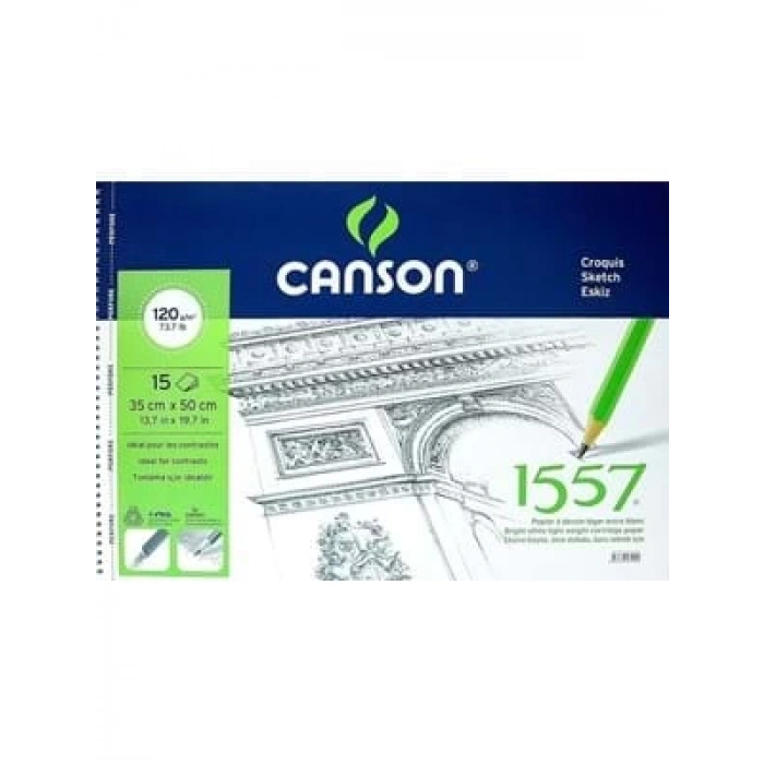 3E Grup - Canson 35x50 Resim ve Çizim Blok 120 Gr 15yp Fcns120153550