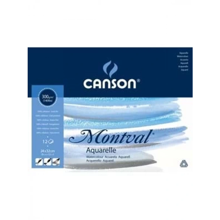 3E Grup - Canson Montval 300 Gr 24x32 12yp Çizim Blok Grenli 200807319