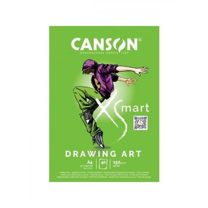 3E Grup - Canson Xsmart A4 150 Gr Drawing Art Çizim Defteri 40 Yp 32250p002
