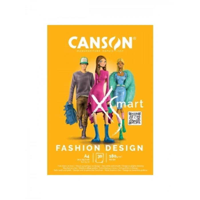 3E Grup - Canson Xsmart A4 180 Gr Fashion Design Çizim Defteri 30 Yp 32250p000