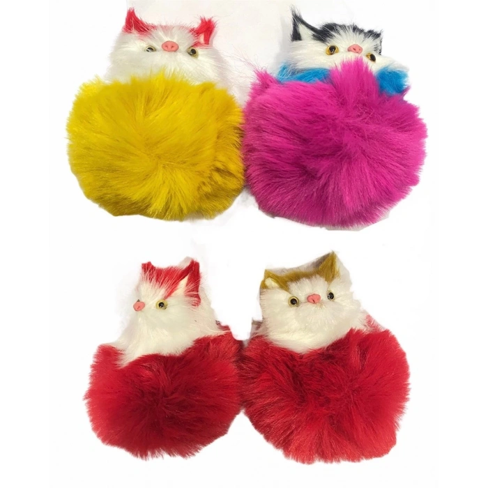 3E Grup - Catlife Göbekli Pofuduk Kedi Oyuncağı 10 cm