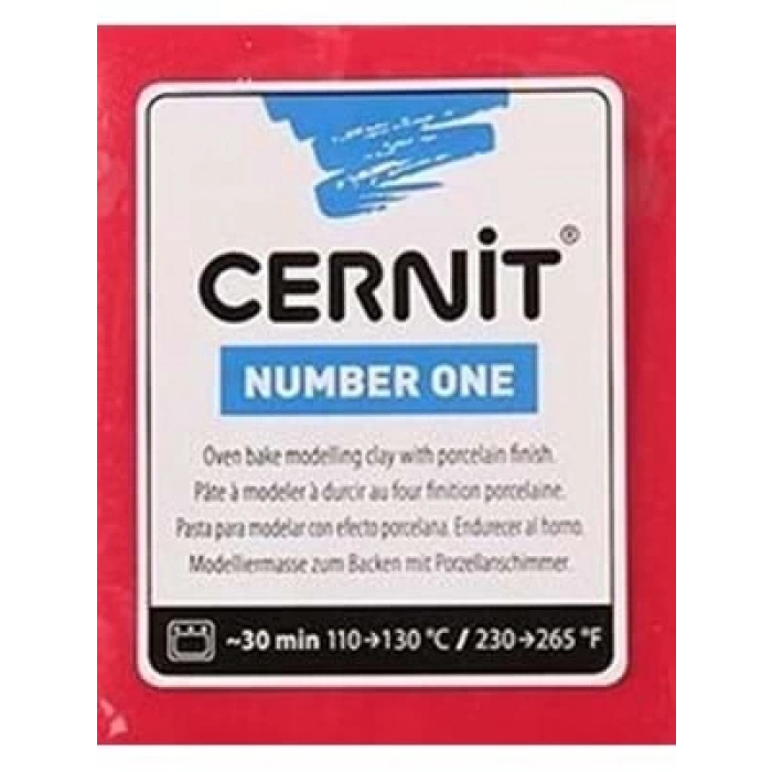 3E Grup - Cernit Fırınlanabilir Seramik Hamuru 56 Gr Noel Kırmızısı 62463