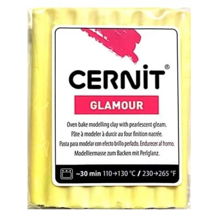 3E Grup - Cernit Fırınlanabilir Seramik Hamuru 56 Gr Sedefli Sarı 62700