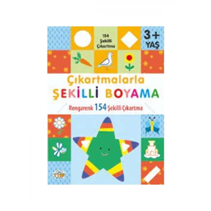 3E Grup - Çıkartmalarla Şekilli Boyama - 3+ Yaş - 0-6 Yaş Yayınları