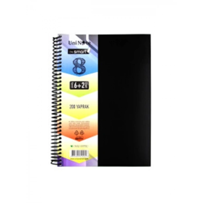 3E Grup - Çınar Im Smart A4 Spiralli Pp Kapak 6+2 Ayraçlı Defter 200 Yp 62058